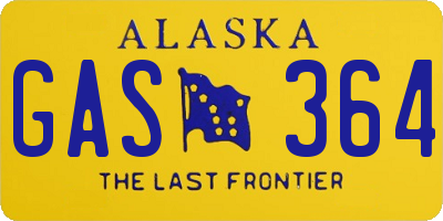 AK license plate GAS364