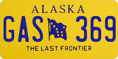 AK license plate GAS369