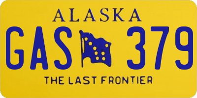 AK license plate GAS379