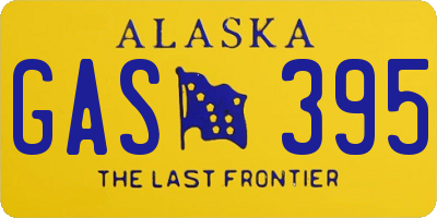 AK license plate GAS395
