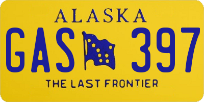 AK license plate GAS397