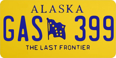 AK license plate GAS399