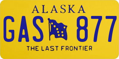 AK license plate GAS877