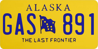 AK license plate GAS891