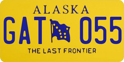 AK license plate GAT055