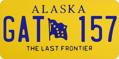 AK license plate GAT157