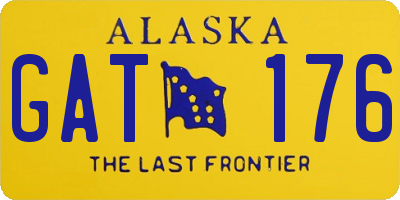 AK license plate GAT176