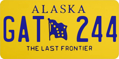 AK license plate GAT244