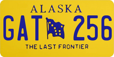 AK license plate GAT256