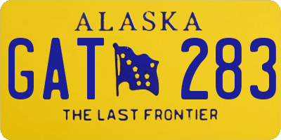 AK license plate GAT283