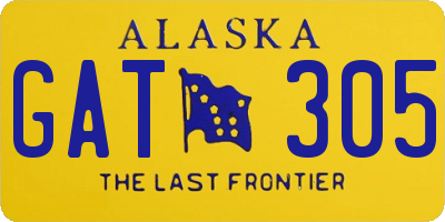 AK license plate GAT305