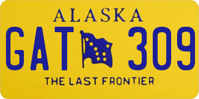 AK license plate GAT309