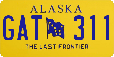 AK license plate GAT311