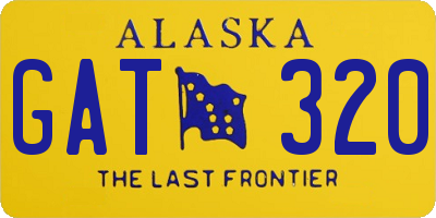 AK license plate GAT320