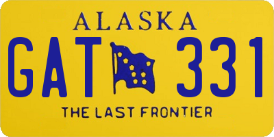 AK license plate GAT331