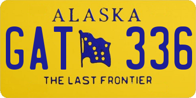 AK license plate GAT336