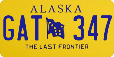 AK license plate GAT347