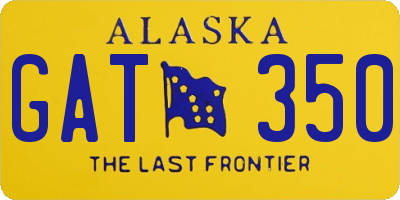 AK license plate GAT350