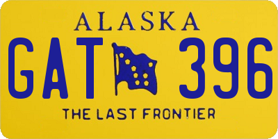 AK license plate GAT396