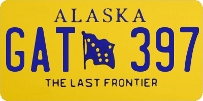 AK license plate GAT397