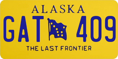 AK license plate GAT409