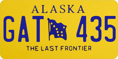 AK license plate GAT435