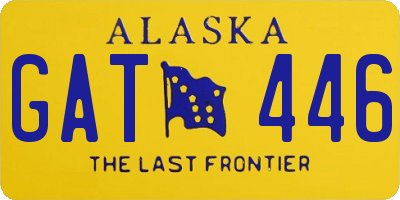 AK license plate GAT446