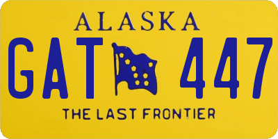 AK license plate GAT447