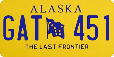 AK license plate GAT451