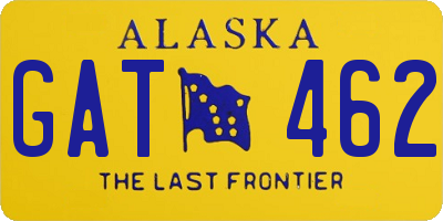 AK license plate GAT462