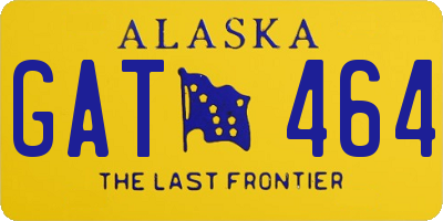 AK license plate GAT464