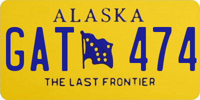 AK license plate GAT474