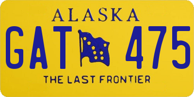 AK license plate GAT475