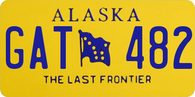 AK license plate GAT482