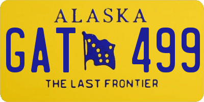 AK license plate GAT499