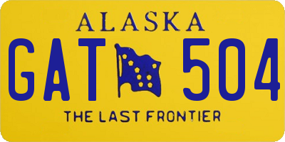 AK license plate GAT504