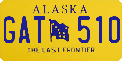 AK license plate GAT510