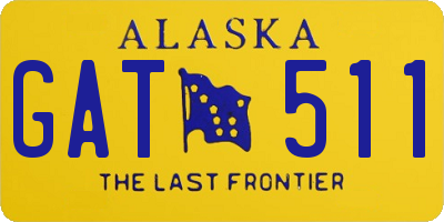 AK license plate GAT511