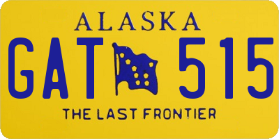 AK license plate GAT515