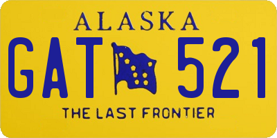 AK license plate GAT521