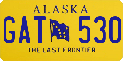 AK license plate GAT530