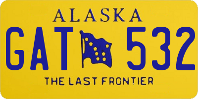 AK license plate GAT532