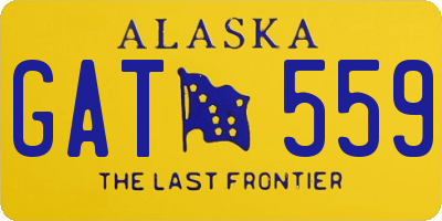 AK license plate GAT559