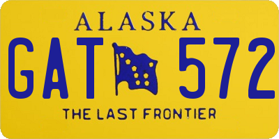 AK license plate GAT572