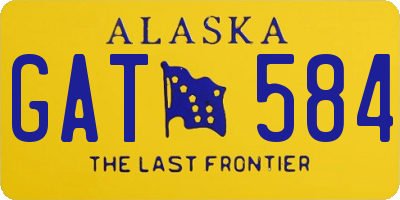 AK license plate GAT584