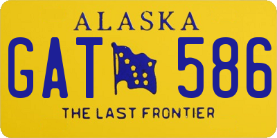 AK license plate GAT586