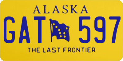 AK license plate GAT597