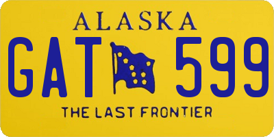 AK license plate GAT599