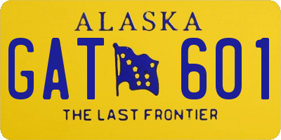 AK license plate GAT601