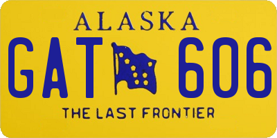AK license plate GAT606